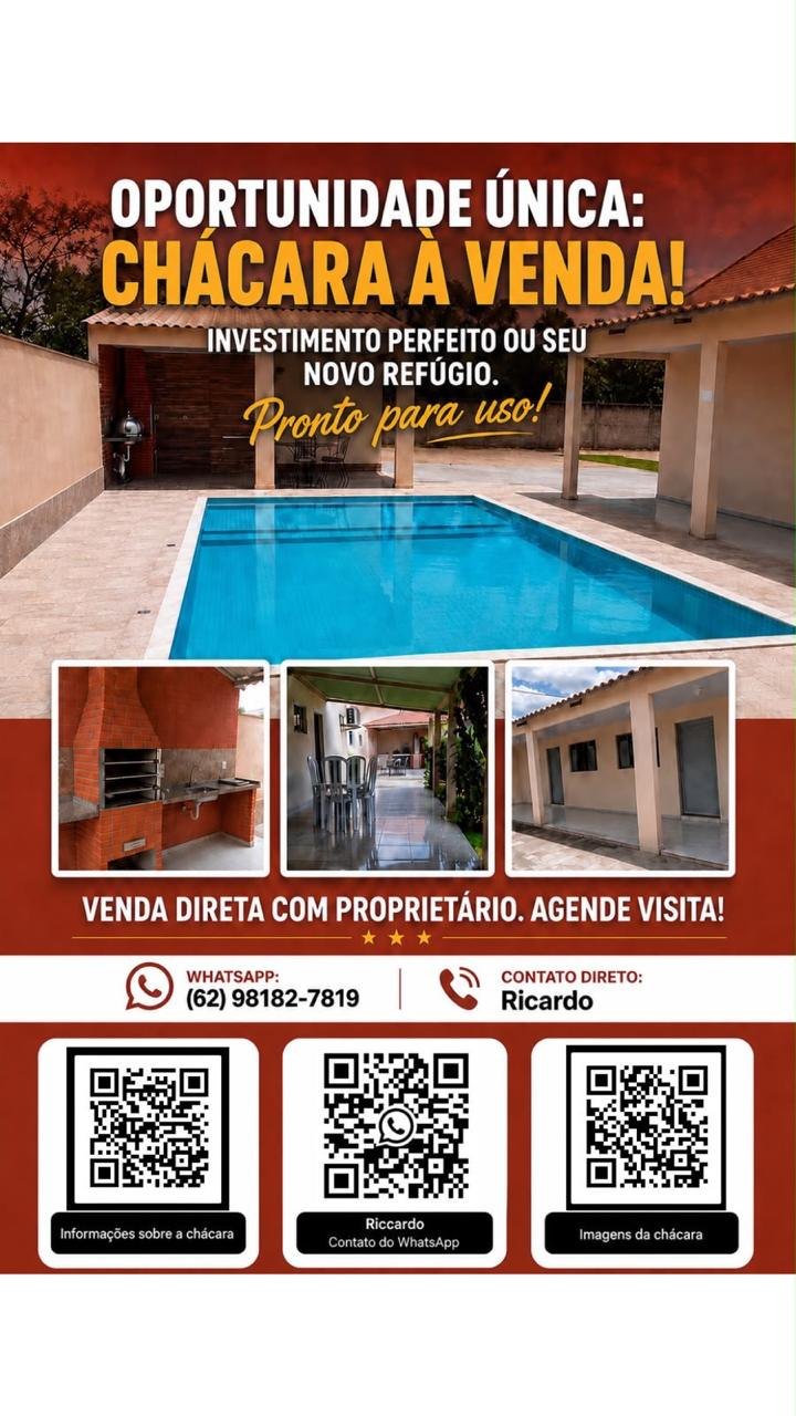 Chácara à venda com piscina e área de lazer